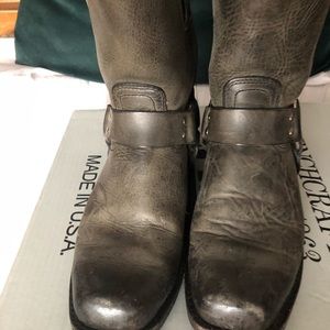 Frye 8 inch harness boot charcoal